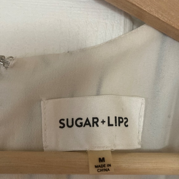 Sugarlips Black and White Striped Romper Casual Wedding Brunch - Picture 3 of 4